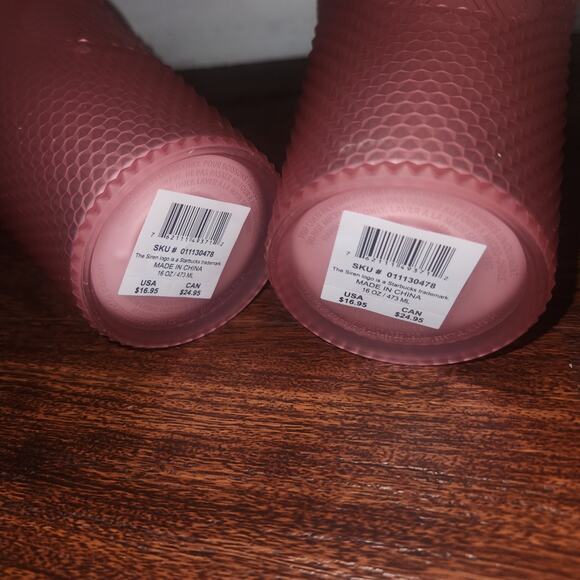 Brand new Starbucks Pink Lemonade Jelly Studded Grande Tumblers Set of 2 - Picture 4 of 5